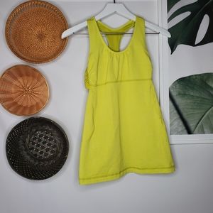 Lululemon Lime Green Racerback Tank Rusched Strap
